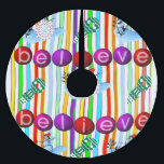 Vrolijk kerstboom rok sneeuwman geloven<br><div class="desc">Kerst- en feestboomrokken</div>