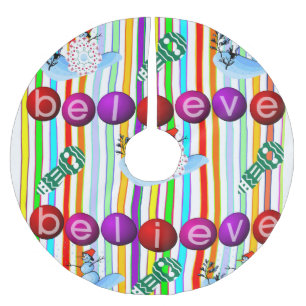 Vrolijk kerstboom rok sneeuwman geloven