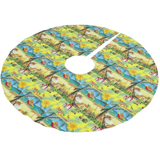 Vrolijk kerstboom rok strand bum sinterklaas (Gekanteld)