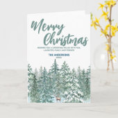 Vrolijk kerstboom sneeuwbos Moderne regenherten Mo Kaart (Gele Bloem)