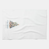 Vrolijk kerstboom strand theedoek (Horizontaal)