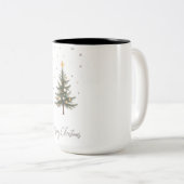 "Vrolijk kerstboom twee-tone Mok (Voorkant rechts)