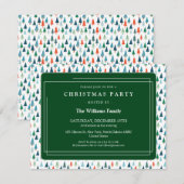 Vrolijk kerstboom vakantie wintery groen feest kaart (Voorkant / Achterkant)