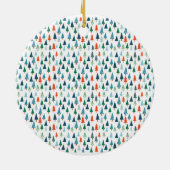 Vrolijk kerstboom vakantie wintery groen feest keramisch ornament (Achterkant)