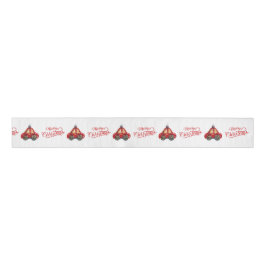 Vrolijk kerstboom Vitnage Auto Ornament Grosgrain Lint