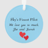 Vrolijk kerstboom vliegtuig, Cool Aviation Ornament (achterkant)