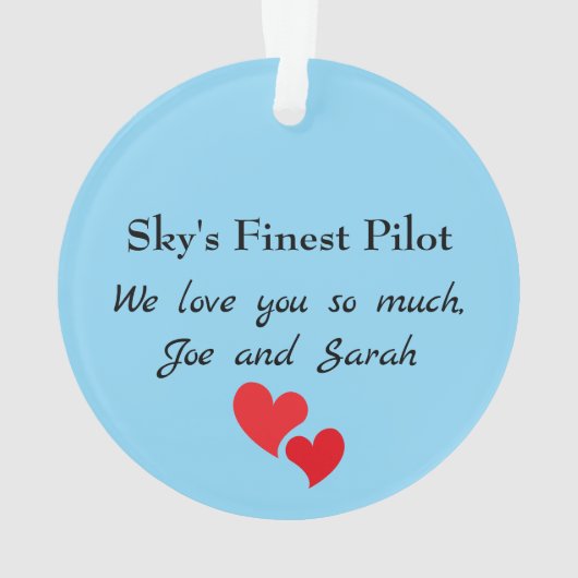 Vrolijk kerstboom vliegtuig, Cool Aviation Ornament (achterkant)