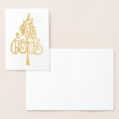 Vrolijk kerstboomcitaat folie kaarten (Display)