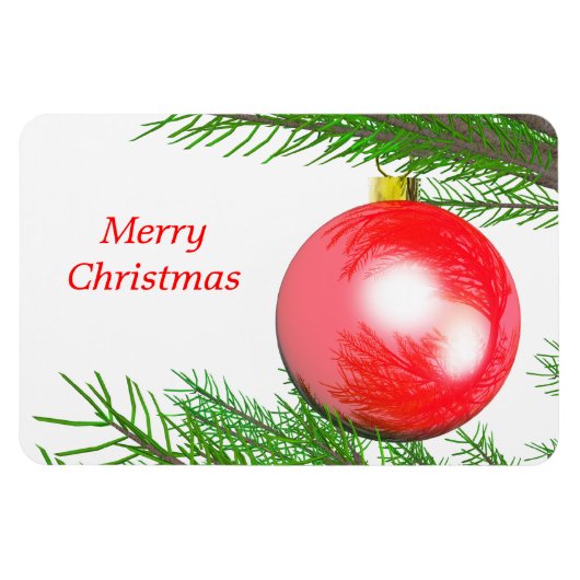 Vrolijk kerstboomdecoratie magneet (Horizontaal)