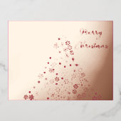 Vrolijk kerstboomkoorts Gold Foil Invitation Brief Folie Uitnodiging Briefkaart (Voorkant)