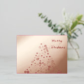 Vrolijk kerstboomkoorts Gold Foil Invitation Brief Folie Uitnodiging Briefkaart (Staand Voorkant)