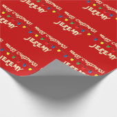 Vrolijk kerstboomlampjes met inpakpapier (Hoek)