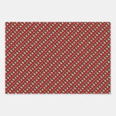 Vrolijk kerstboompinguïns en sneeuwvlokken inpakpapier vel (Voorkant 3)