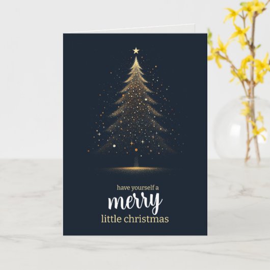 Vrolijk kerstboompje kaart (Gele Bloem)