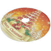 Vrolijk kerstboomrok/kerstboom fleece kerstboom rok (Gekanteld)