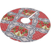 Vrolijk kerstboomrokken met gouden kerstversiering kerstboom rok (Gekanteld)