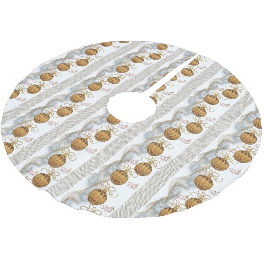 Vrolijk kerstboomrokken met gouden kerstversiering kerstboom rok (Gekanteld)