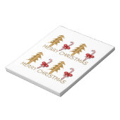 Vrolijk kerstboomrood Snoep Notitieblok (Linkerzijde)