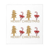 Vrolijk kerstboomrood Snoep Notitieblok (Voorkant)