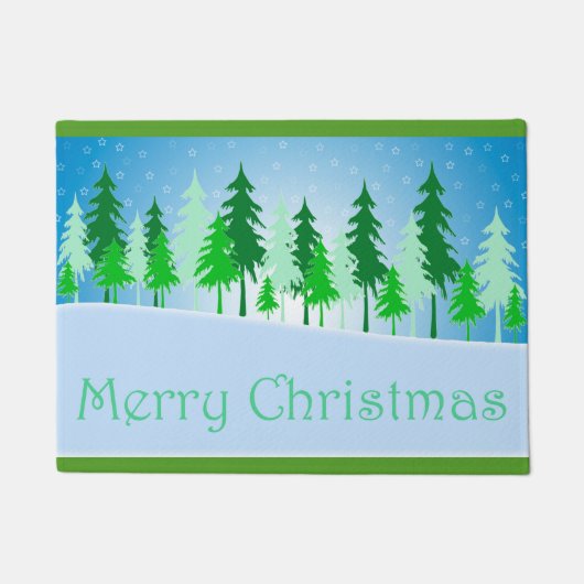 Vrolijk kerstboomschild deurmat (Voorkant)