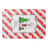 Vrolijk kerstboomtje 2 Poodle (white) Badmat (Voorkant)