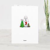 Vrolijk kerstboomtje 2 Poodle (white) Kaart (Achterkant)