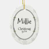 Vrolijk kerstboomtje 2 Poodle (white) Keramisch Ornament (Achterkant)