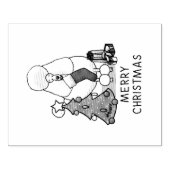 Vrolijk kerstboomtje 2 Poodle (white) Rubberstempel (Afrduk)