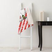 Vrolijk kerstboomtje 2 Poodle (white) Sherpa Deken (In situ)