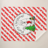 Vrolijk kerstboomtje 2 Poodle (white) Sherpa Deken (Voorkant (horizontaal))