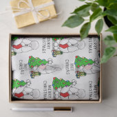 Vrolijk kerstboomtje 2 Poodle (white) Tissuepapier (Geschenk)