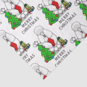 Vrolijk kerstboomtje 2 Poodle (white) Tissuepapier (Detail)