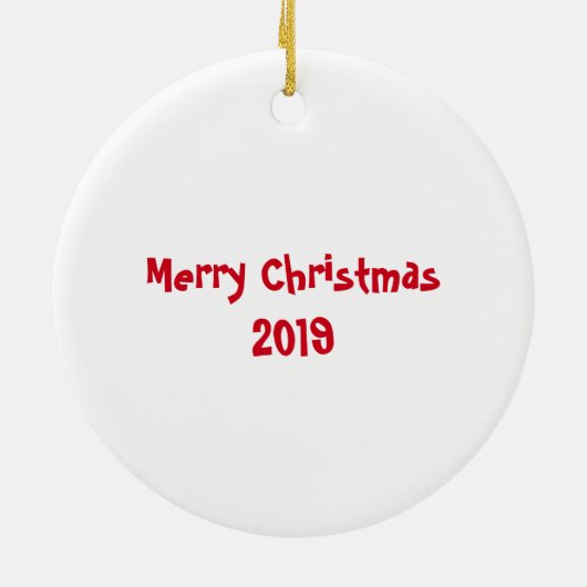 Vrolijk kerstboomtje met een sneeuwvogel op een keramisch ornament (Achterkant)