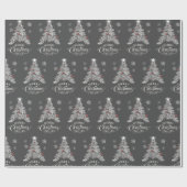 Vrolijk kerstbord kerstboom cadeaupapier (Vlak)