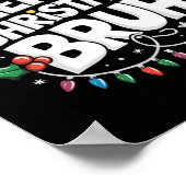 Vrolijk kerstborstel Gelukkig kerstgezin Xmas C Poster (Hoek)