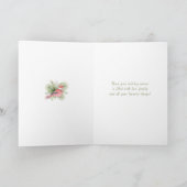 Vrolijk kerstbos Aangepaste foto's/Namen Feestdagen Kaart (Binnen)