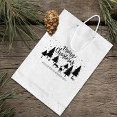 Vrolijk kerstbos dieren, herten en bomen rubberstempel