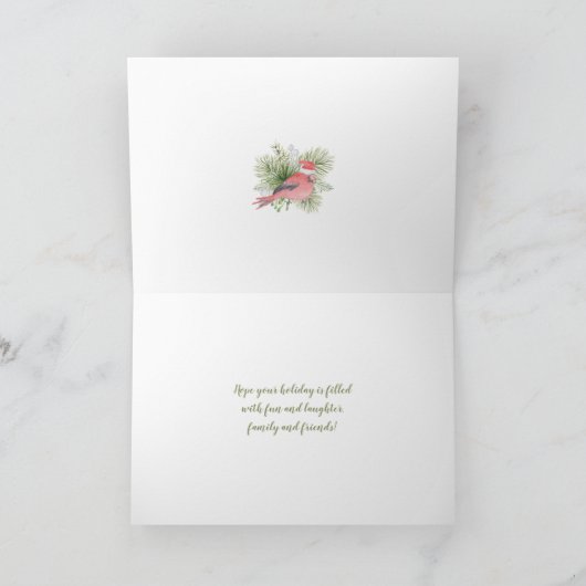 Vrolijk kerstbos Dieren Kaart (Binnen)