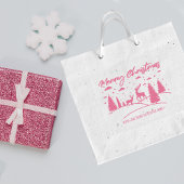 Vrolijk kerstbos Herten en Bomen Rubberstempel