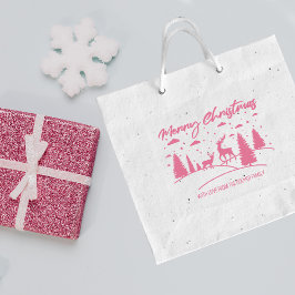 Vrolijk kerstbos Herten en Bomen Rubberstempel