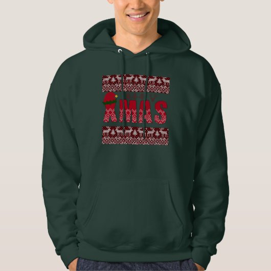 Vrolijk kerstbrei Trendy Elegant Hoodie (Voorkant)