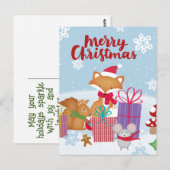 Vrolijk kerstBriefkaart Briefkaart (Voorkant / Achterkant)