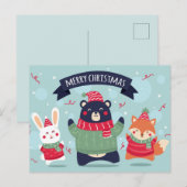 Vrolijk kerstBriefkaart Briefkaart (Voorkant / Achterkant)