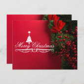 Vrolijk kerstbriefkaart briefkaart (Voorkant / Achterkant)