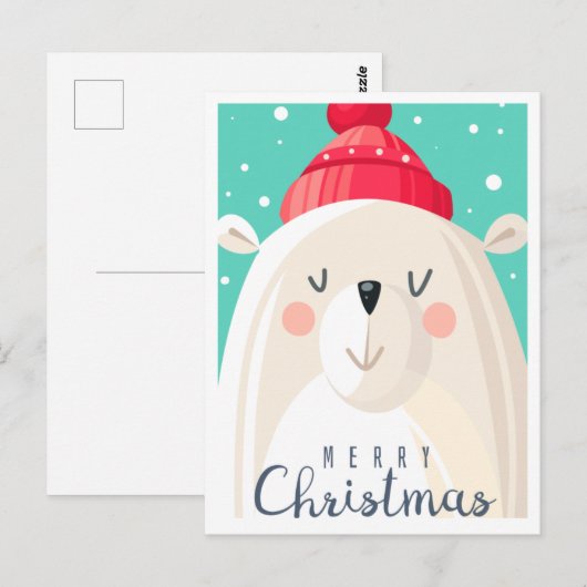 Vrolijk kerstBriefkaart Briefkaart (Voorkant / Achterkant)