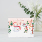 Vrolijk kerstBriefkaart Briefkaart (Staand voorkant)