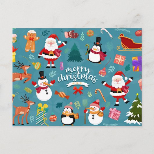 Vrolijk kerstBriefkaart Briefkaart (Voorkant)