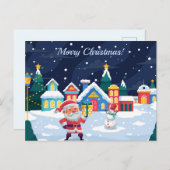 Vrolijk kerstBriefkaart Briefkaart (Voorkant / Achterkant)