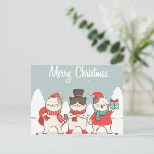 Vrolijk kerstBriefkaart Briefkaart (Staand voorkant)