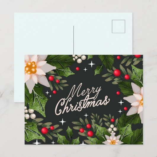 Vrolijk kerstBriefkaart Briefkaart (Voorkant / Achterkant)